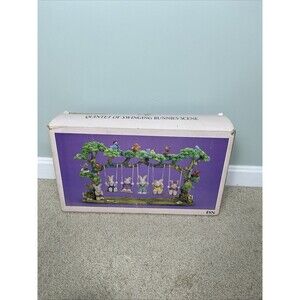 VTG Jaimy Quintet of Swinging Bunnies Scene Easter‎ Spring Figurine Sculpture